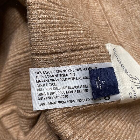 Universal Thread Ribbed Knit Wide Leg Pants Cropped Brown Small Lounge Casual - Picture 5 of 6